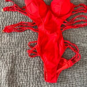 Agent Provacateur Red One Piece Swimsuit